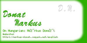 donat markus business card